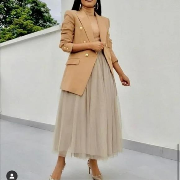 ZARA TAILORED DOUBLE BREASTED BLAZER GOLD BUTTONS BALMAIN LIKE - Picture 8 of 12